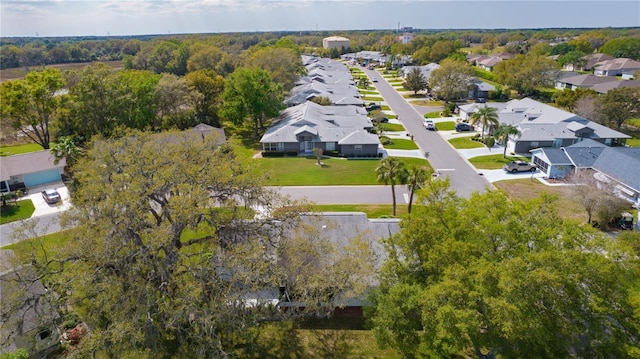 aerial view with a residential view