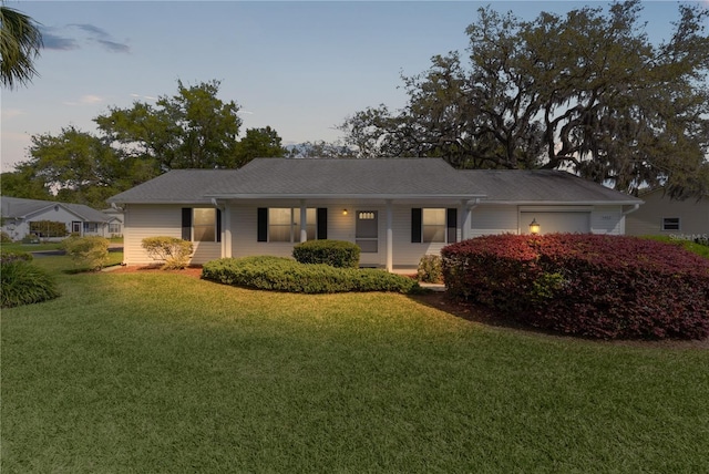 ranch-style house with a front yard