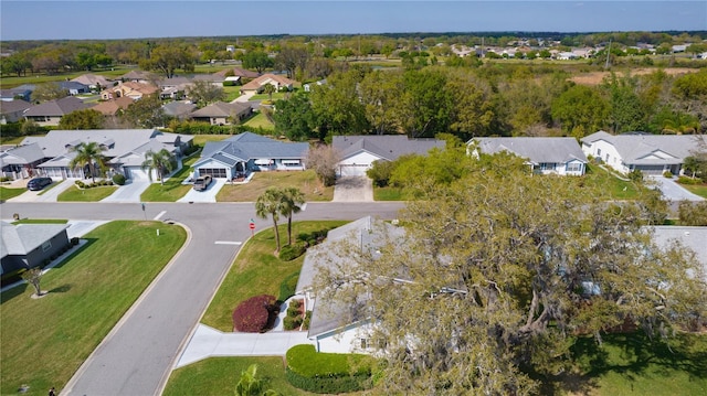 aerial view with a residential view