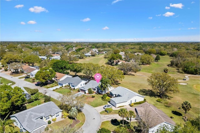 bird's eye view with a residential view