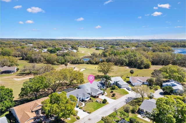 bird's eye view with a residential view