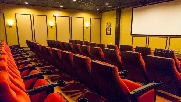 cinema room featuring recessed lighting