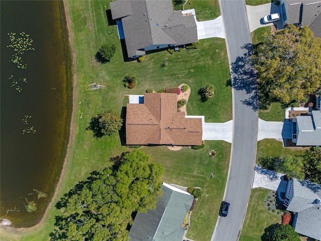 aerial view with a residential view