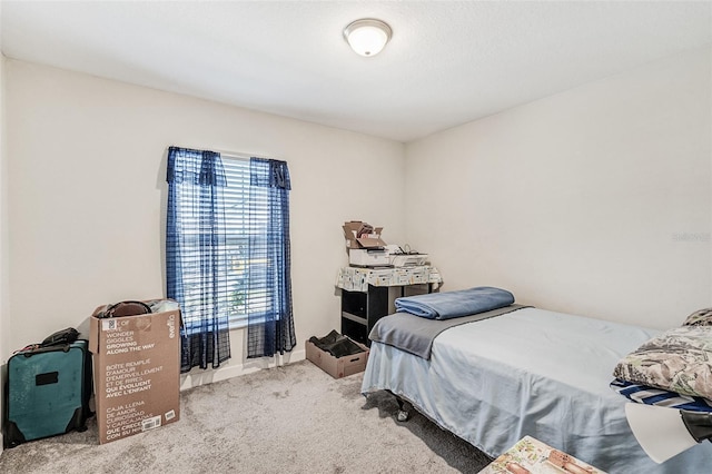 bedroom featuring carpet