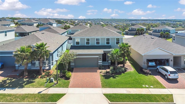 drone / aerial view featuring a residential view