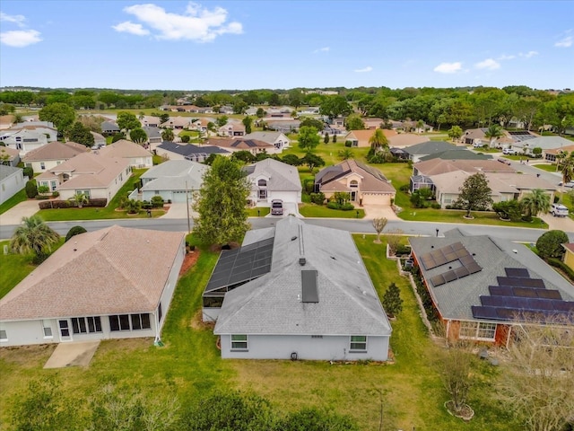 drone / aerial view with a residential view
