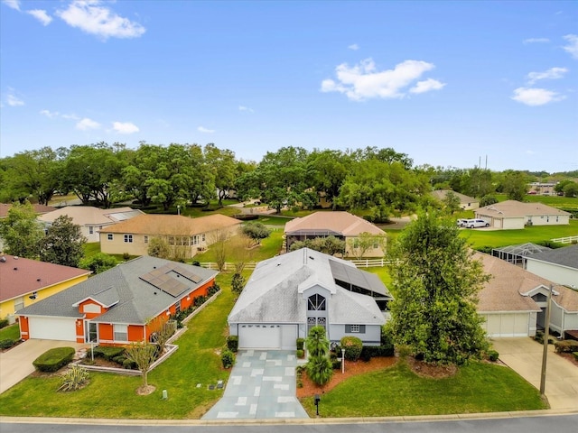 aerial view with a residential view