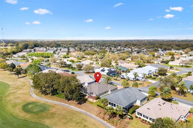 aerial view featuring a residential view