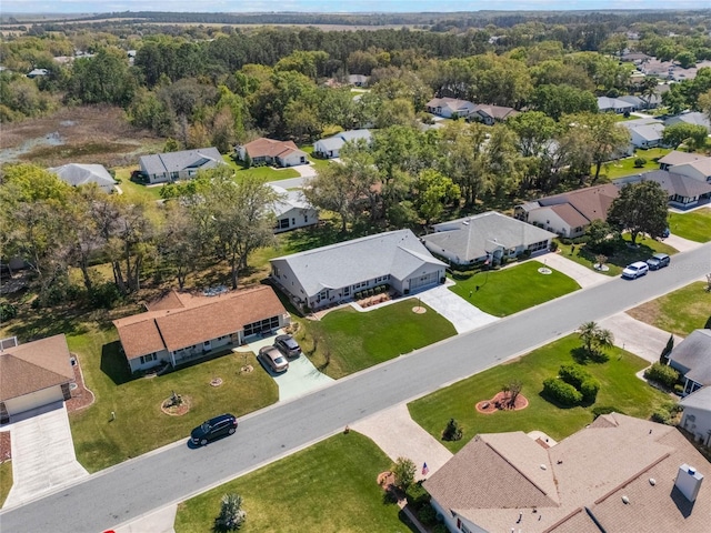 drone / aerial view with a residential view