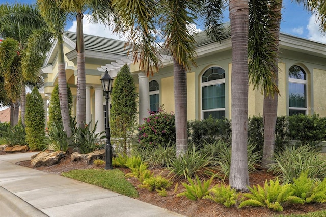 view of front of home featuring stucco siding