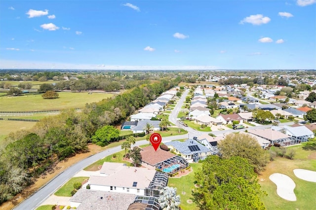 bird's eye view featuring a residential view