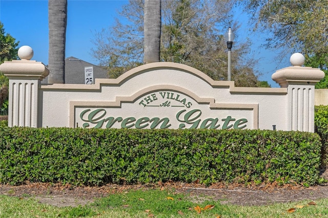 view of community sign