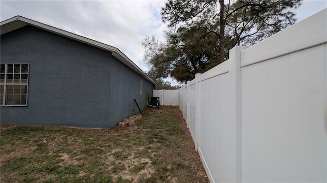 view of home's exterior featuring a fenced backyard and stucco siding