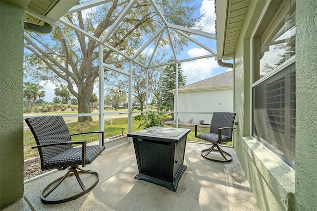 view of sunroom