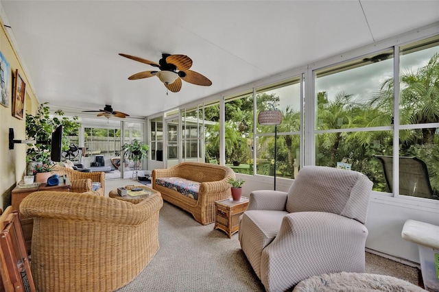 view of sunroom