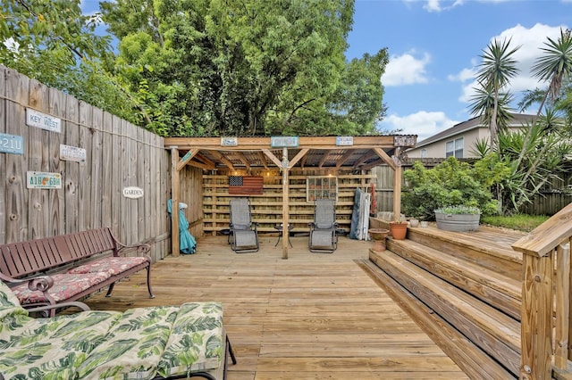 view of wooden deck