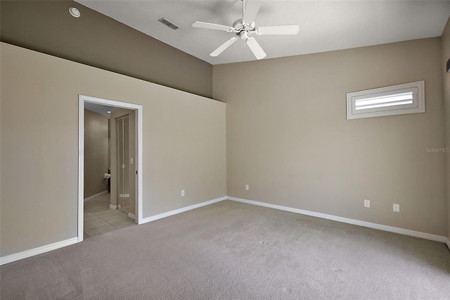 5359 Compass Pt, Oxford, FL 34484 - carpeted spare room with baseboards, visible vents, and ceiling fan