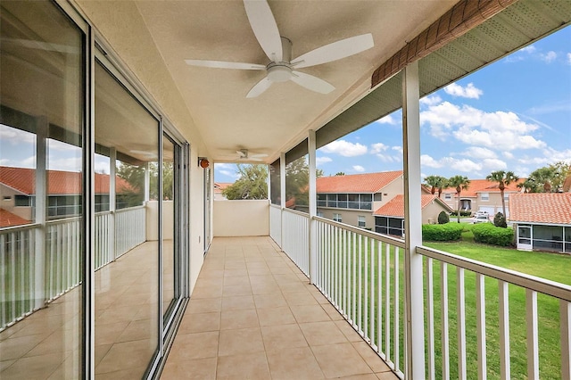 5359 Compass Pt, Oxford, FL 34484 - balcony with a residential view and ceiling fan