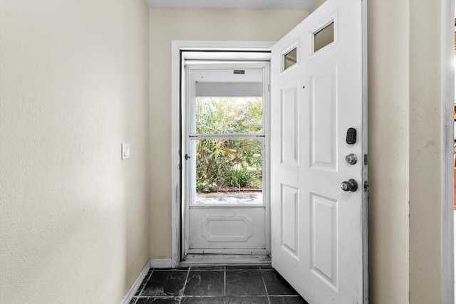 entryway with baseboards