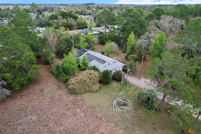 aerial view featuring a forest view