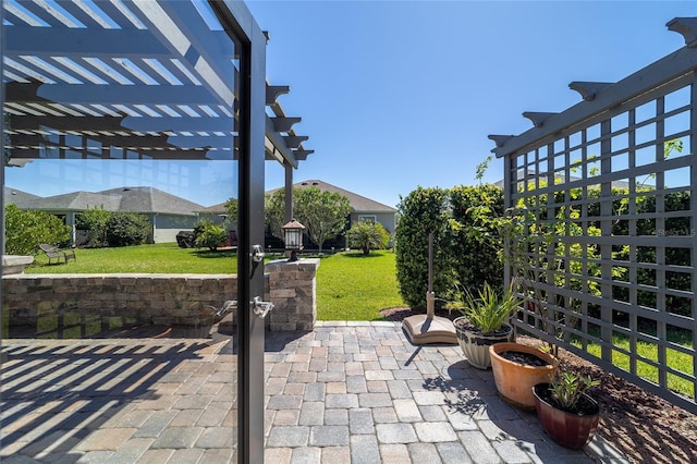 6083 Delphina Loop, The Villages, FL 32163 - view of patio featuring a pergola