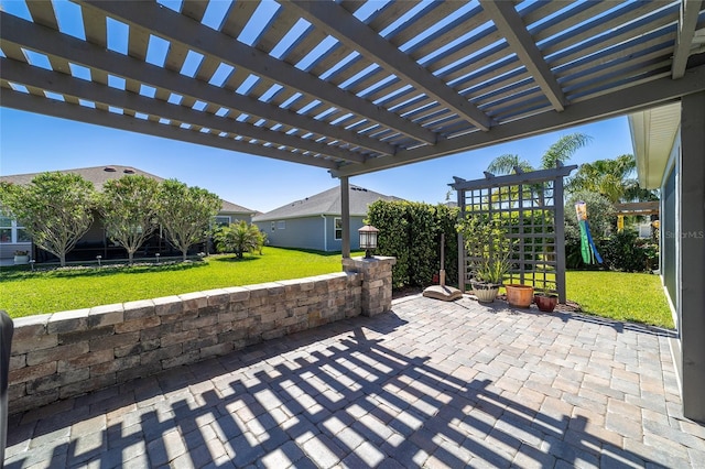 6083 Delphina Loop, The Villages, FL 32163 - view of patio / terrace featuring playground community and a pergola