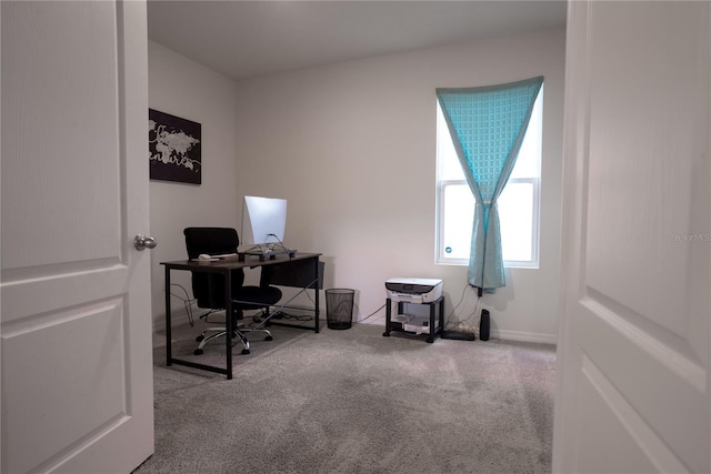 home office with carpet