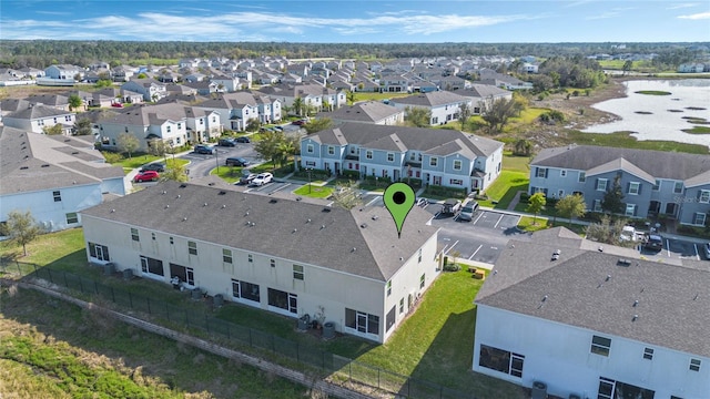 aerial view featuring a residential view