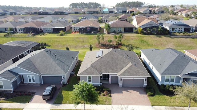 aerial view featuring a residential view