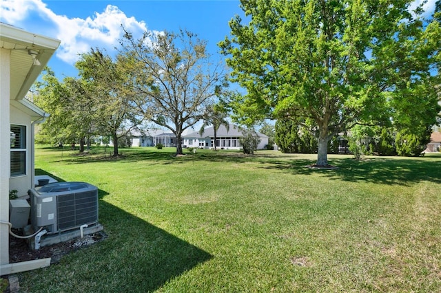 view of yard with cooling unit