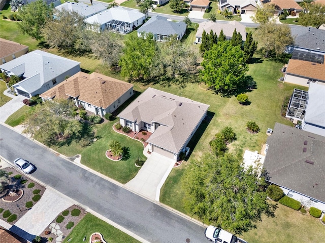 aerial view with a residential view