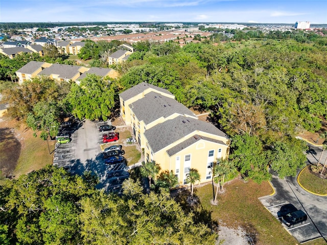 aerial view with a residential view