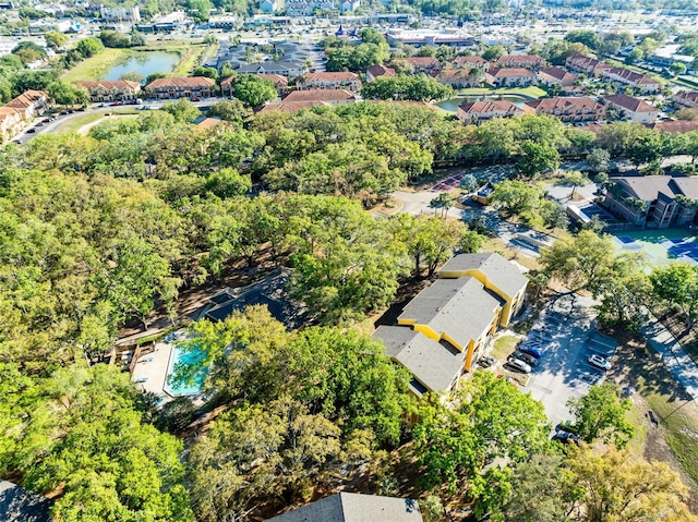 drone / aerial view with a residential view