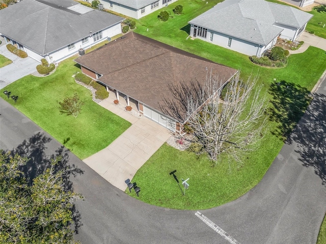 bird's eye view with a residential view