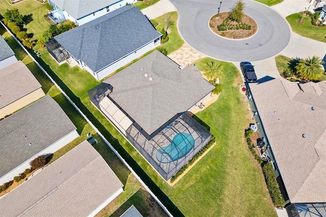 drone / aerial view featuring a residential view