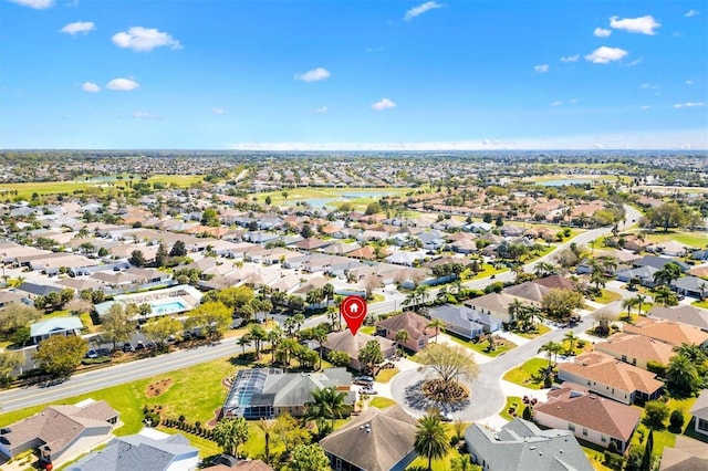 aerial view featuring a residential view