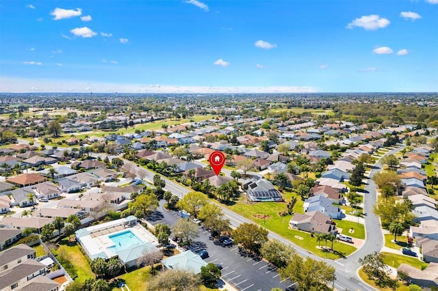 aerial view featuring a residential view