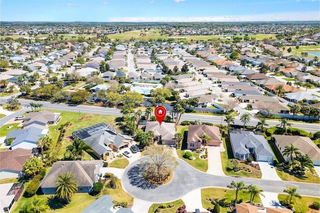 bird's eye view featuring a residential view