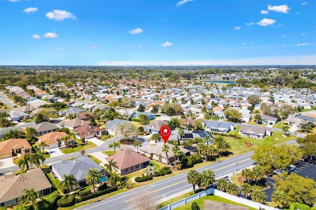 drone / aerial view with a residential view