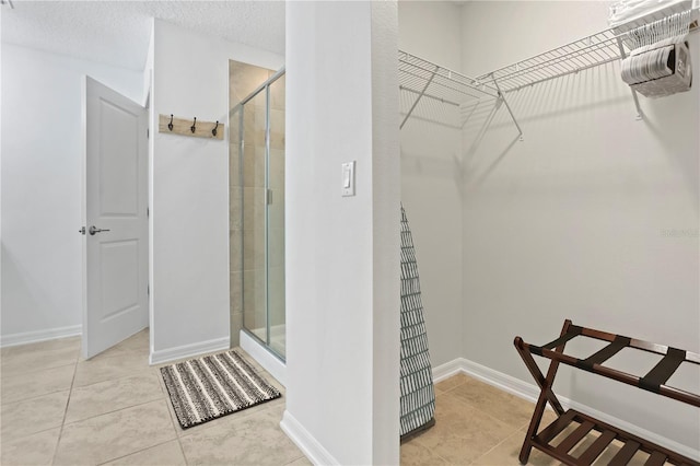 interior space with tile patterned floors