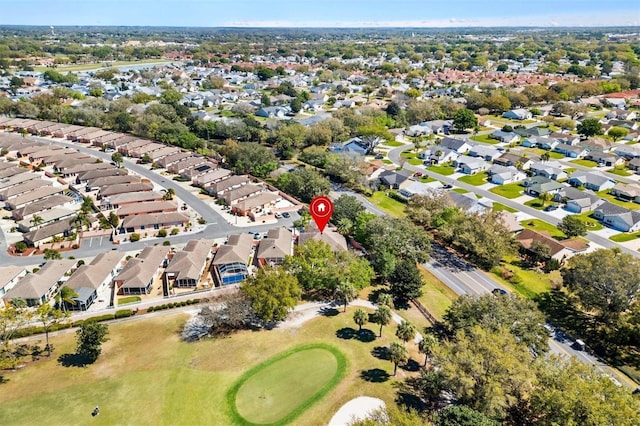 drone / aerial view with a residential view