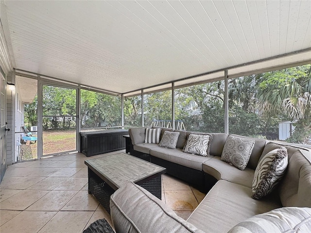 view of sunroom