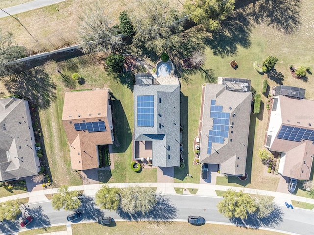 aerial view with a residential view