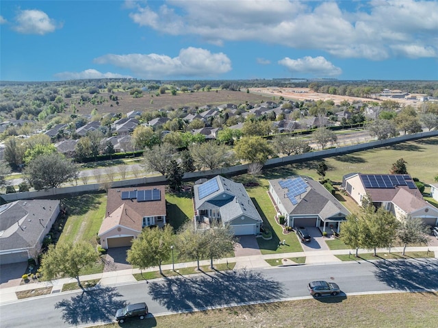 aerial view with a residential view