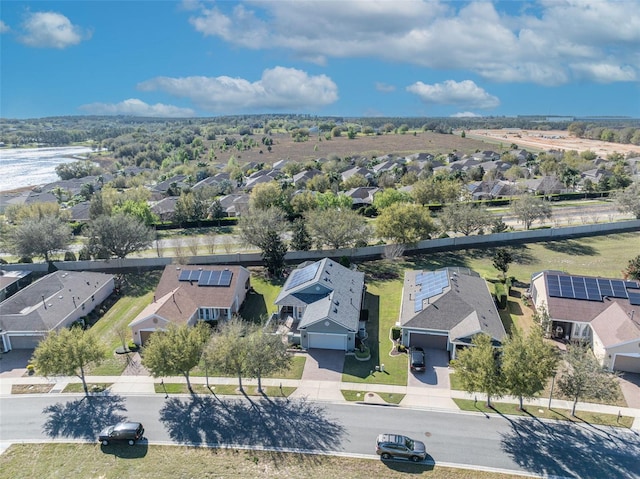 aerial view with a residential view