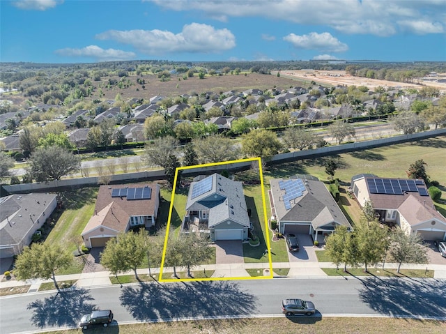 bird's eye view featuring a residential view