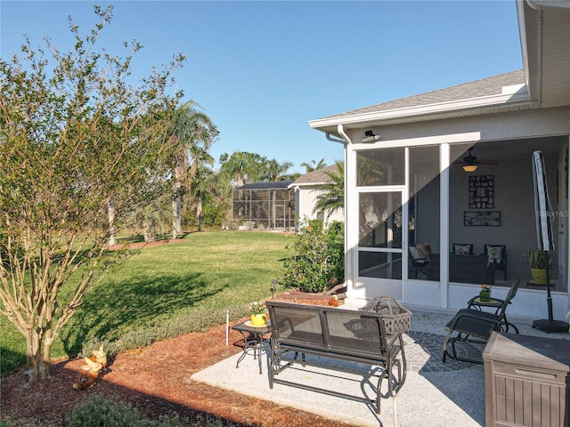 view of yard with a patio