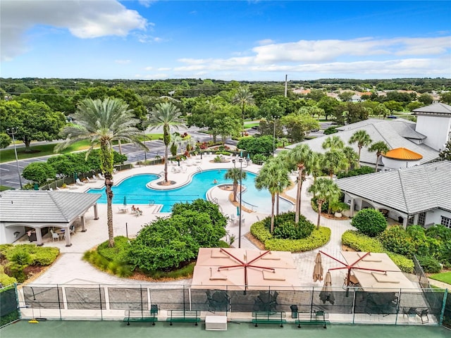 birds eye view of property