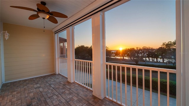 164 Nautica Mile Dr, Clermont, FL 34711 - unfurnished sunroom featuring ceiling fan