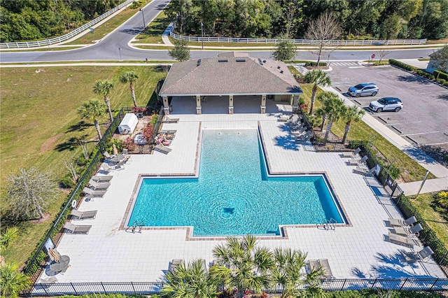 3719 Holly Grove Ln, Mount Dora, FL 32757 - community pool featuring a patio area
